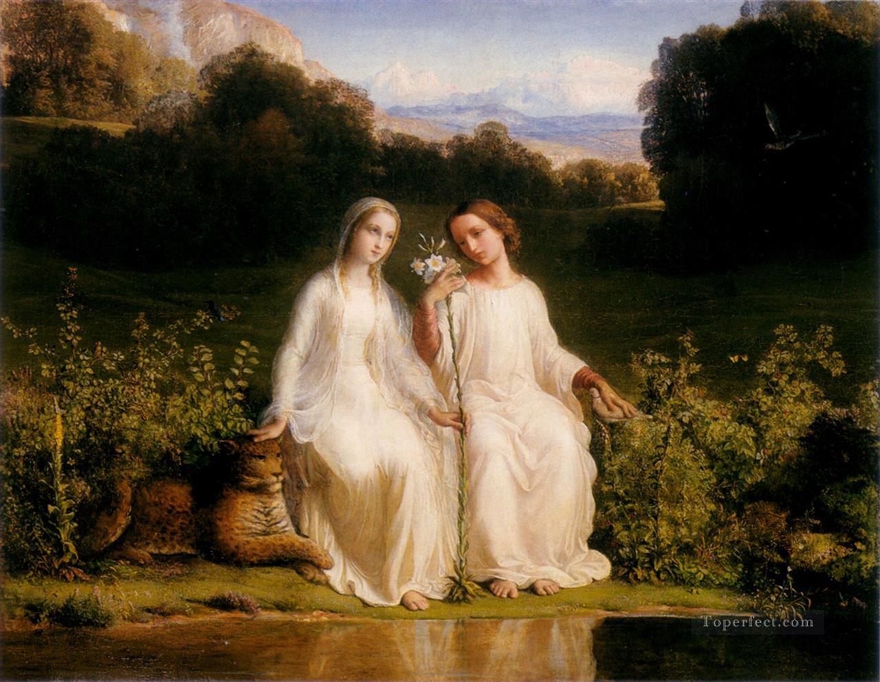 poeme de l ame virginitas Anne Francois Louis Janmot Oil Paintings